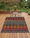 Urban Terrace Collection Area Rug -  Compass Square Multi  lifestyle 42