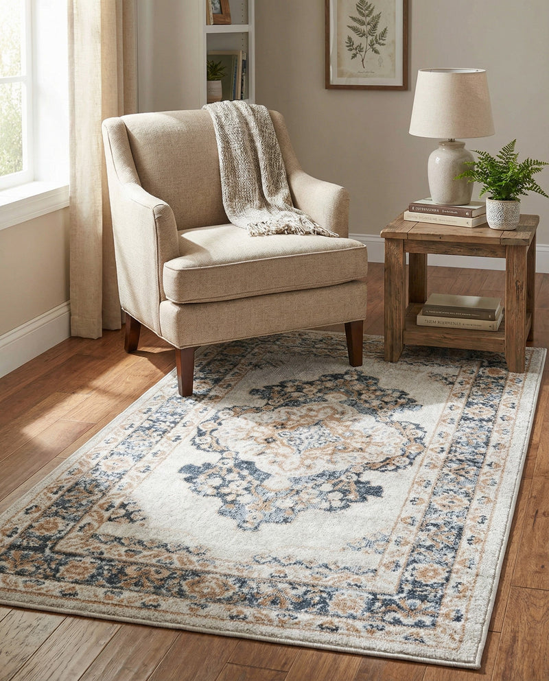 Cambridge Classics Collection Area Rug -  Magdalene (Cream) Rectangle Cream  lifestyle 26