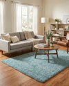 Alpine Plush Collection Area Rug -  Cortina (Aqua) Rectangle Aqua  lifestyle 12