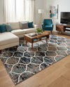 Trellis Mosaic Collection Area Rug -  Pergolatown (Blue Multi) Rectangle Blue Multi  lifestyle 18