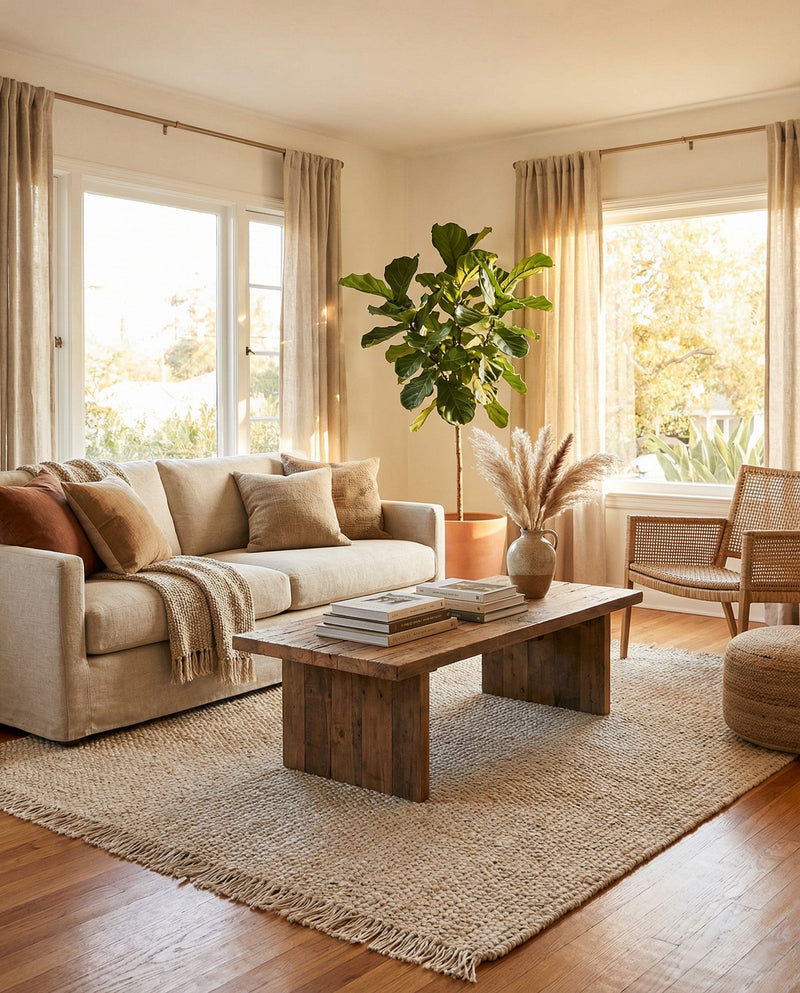 Savannah Jute Collection Area Rug - Seashore Rectangle Ivory  lifestyle 62