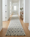 Berber Lattice Shag Collection Area Rug - Atlas (Ivory) Runner Ivory  lifestyle 40