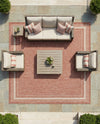 Terrace Fringe Collection Area Rug - Veranda (Rust Red) Square Rust Red  lifestyle 40