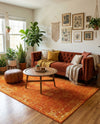 Riviera Elegance Collection Area Rug - Antibes (Orange) Rectangle Orange  lifestyle 11