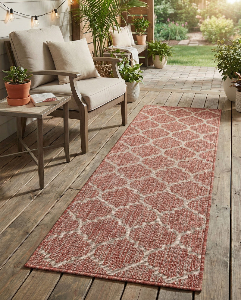 Savannah Pergola Collection Area Rug - Arbor (Rust Red) Runner Rust Red  lifestyle 30
