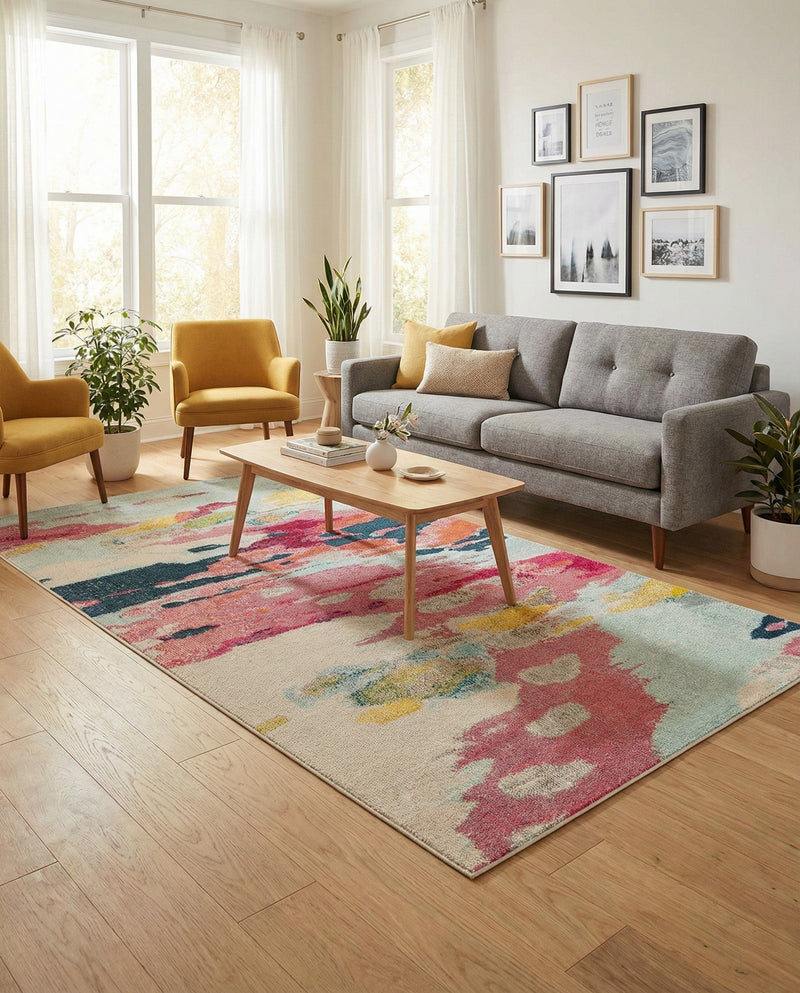 Marrakesh Elegance Collection Area Rug -  Skhirat Rectangle Pink  lifestyle 13