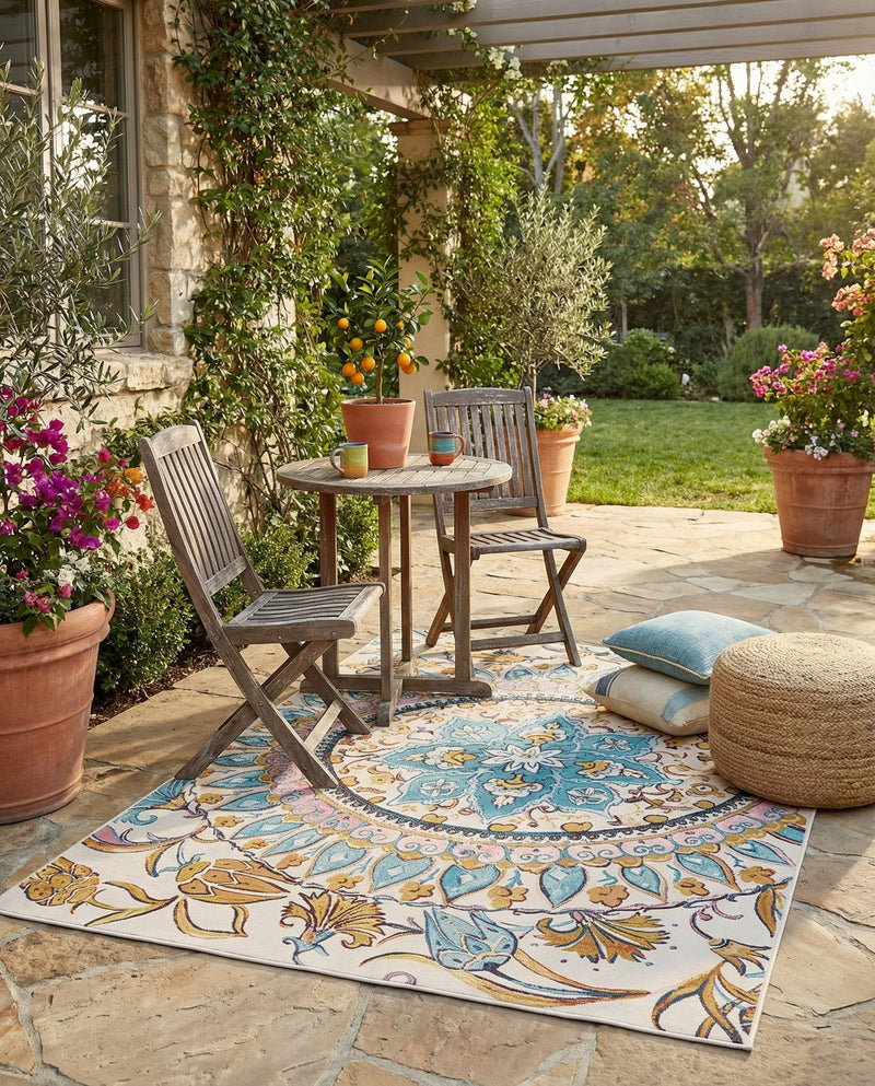Patio Heritage Collection Area Rug - Tuscany Rectangle Multi  lifestyle 16