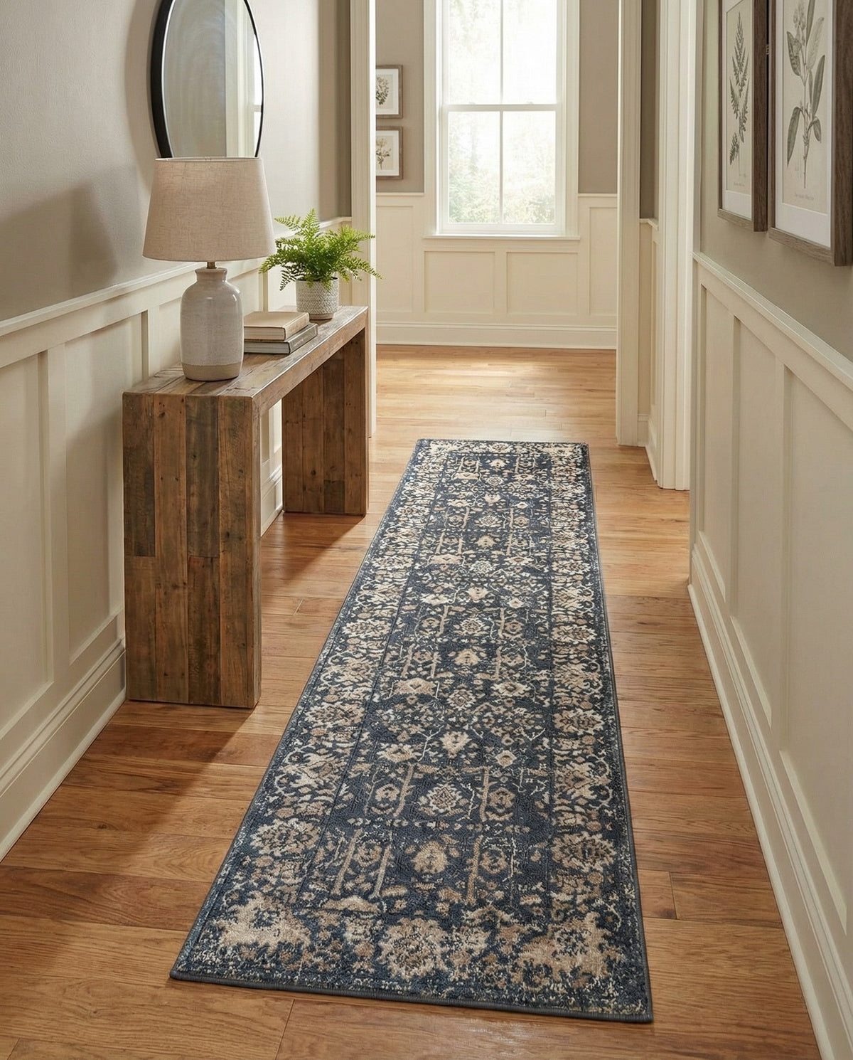 Cascade Range Collection Area Rug -  Shasta (Blue) Runner Blue  lifestyle 115