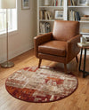 Autumn Meadow Collection Area Rug -  Goldentwine Round Multi  lifestyle 35