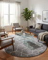 Trellis Mosaic Collection Area Rug - Arborville (Light Gray) Oval Light Gray  lifestyle 97