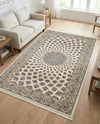 Persian Elegance Collection Area Rug -  Zanjan Rectangle Ivory  lifestyle 12