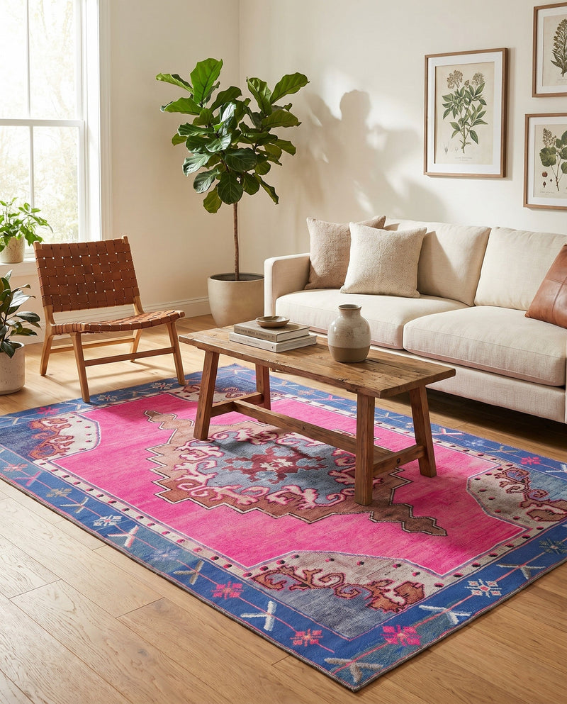 Heritage Elegance Collection Area Rug -  Winterthur (Fuchsia) Rectangle Fuchsia  lifestyle 7