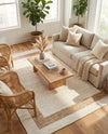 Osian Looms Collection Area Rug - Durham Rectangle White and Natural  lifestyle 34
