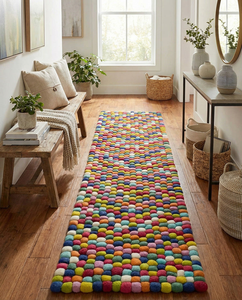 Woolen Sphere Collection Area Rug - Orbsburg (Multi) Runner Multi  lifestyle 53