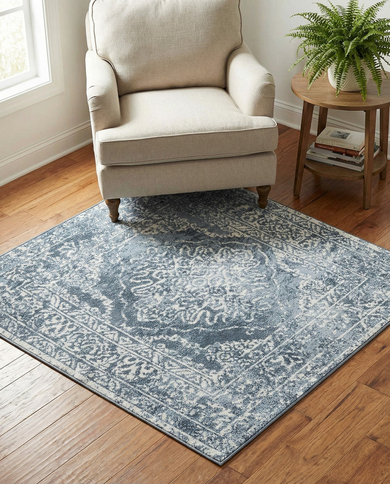 Cambridge Classics Collection Area Rug -  Magdalene (Blue) Square Blue  lifestyle 72