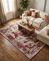 Riviera Elegance Collection Area Rug -  Menton (Burgundy) Rectangle Burgundy  lifestyle 35