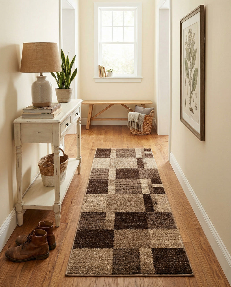Autumn Meadow Collection Area Rug -  Sycamoreside (Light Brown) Runner Light Brown  lifestyle 65