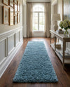 Eternal Plush Oasis Collection Area Rug -  Tranquility (Aegean Blue) Runner Aegean Blue  lifestyle 46