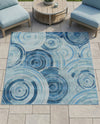 Urban Terrace Collection Area Rug -  Parkside Square Light Blue  lifestyle 33