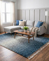 Cozy Cove Shag Collection Area Rug -  Lagoon Rectangle Blue  lifestyle 17