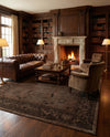Horizon Collection Area Rug -  Apex (Brown) Rectangle Brown  lifestyle 18