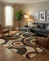 Bistro Lounge Collection Area Rug -  Macchiato Rectangle Beige  lifestyle 13