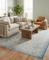 Rustic Charm Revival Collection Area Rug - Farmstead Rectangle Light Blue  lifestyle 26