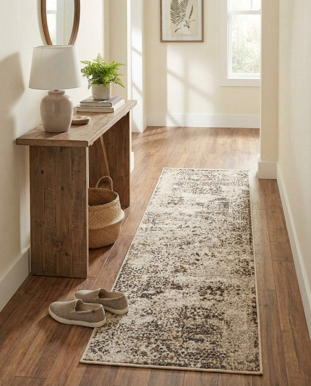 Gobi Sands Collection Area Rug -  Badain Runner Cream  lifestyle 89