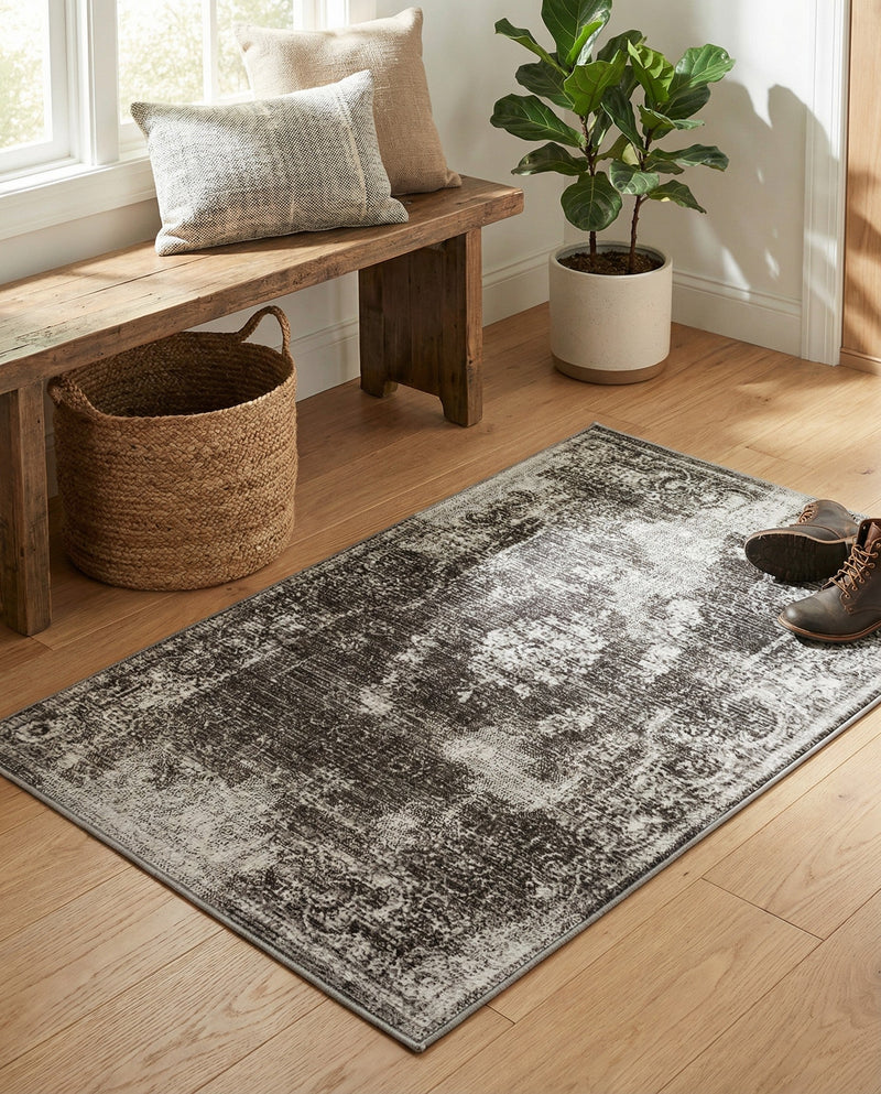 Copenhagen Comfort Collection Area Rug -  Roskilde Rectangle Charcoal  lifestyle 28