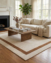 Savannah Borders Wool Collection Area Rug - Chatham Rectangle Ivory  lifestyle 61