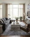 Sahara Essence Collection Area Rug - Oasis (Gray) Rectangle Gray  lifestyle 27