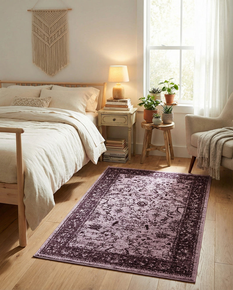 Horizon Collection Area Rug -  Apex (Purple) Rectangle Purple  lifestyle 25