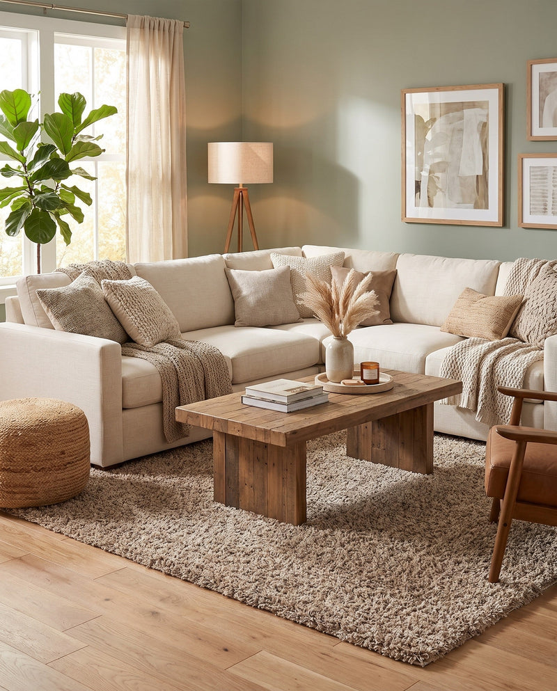 Plush Oasis Collection Area Rug - Serenity (Taupe) Rectangle Taupe  lifestyle 41