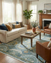 Caribbean Breeze Collection Area Rug -  Lucia Rectangle Light Blue  lifestyle 58