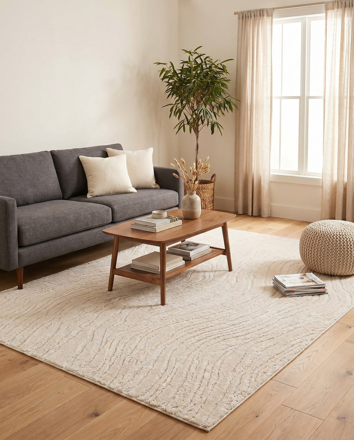 Sienna Collection Area Rug -  Garda Rectangle Ivory  lifestyle 56