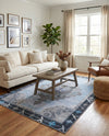 Heritage Elegance Collection Area Rug -  Winterthur (Blue Gray) Rectangle Blue Gray  lifestyle 13