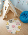 Wonder Tykes Collection Area Rug -  Dazzle Round Ivory  lifestyle 25