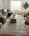 Marrakech Mosaic Collection Area Rug -  Tangier Rectangle Black and White  lifestyle 6