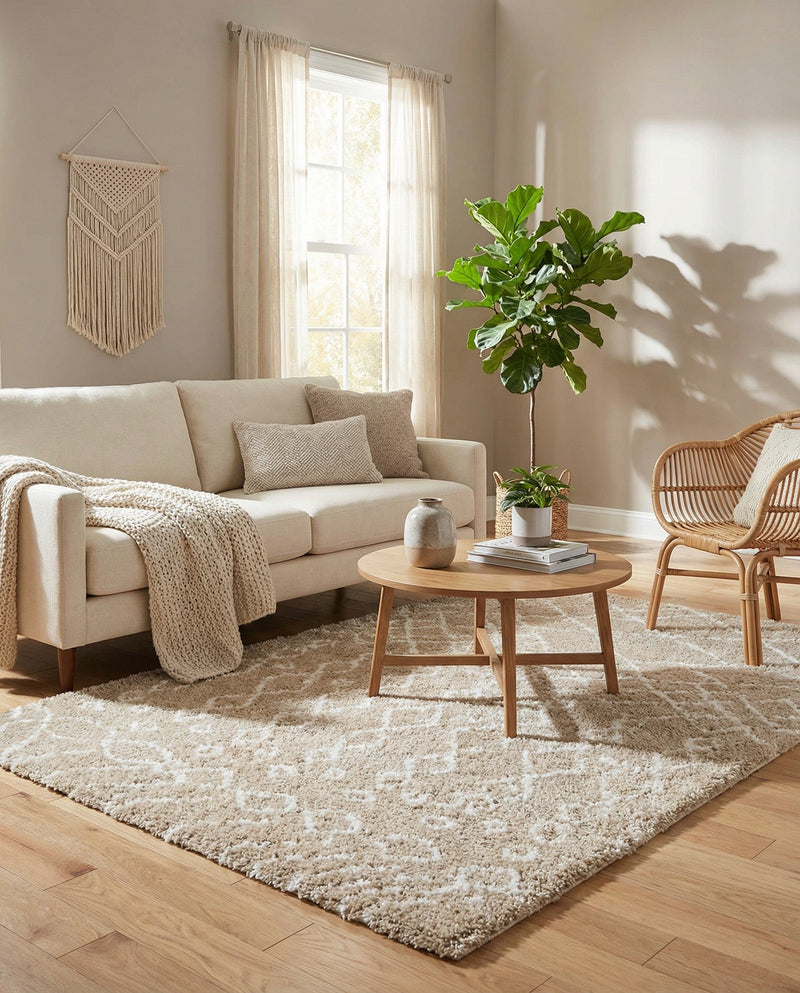 Casablanca Comfort Collection Area Rug -  Fez Rectangle Taupe  lifestyle 24