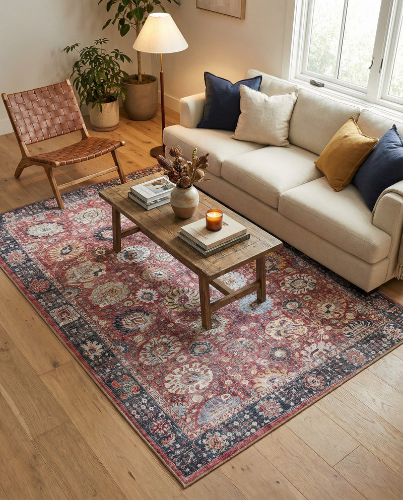 Heritage Elegance Collection Area Rug -  Gatchina Rectangle Vintage Red  lifestyle 16