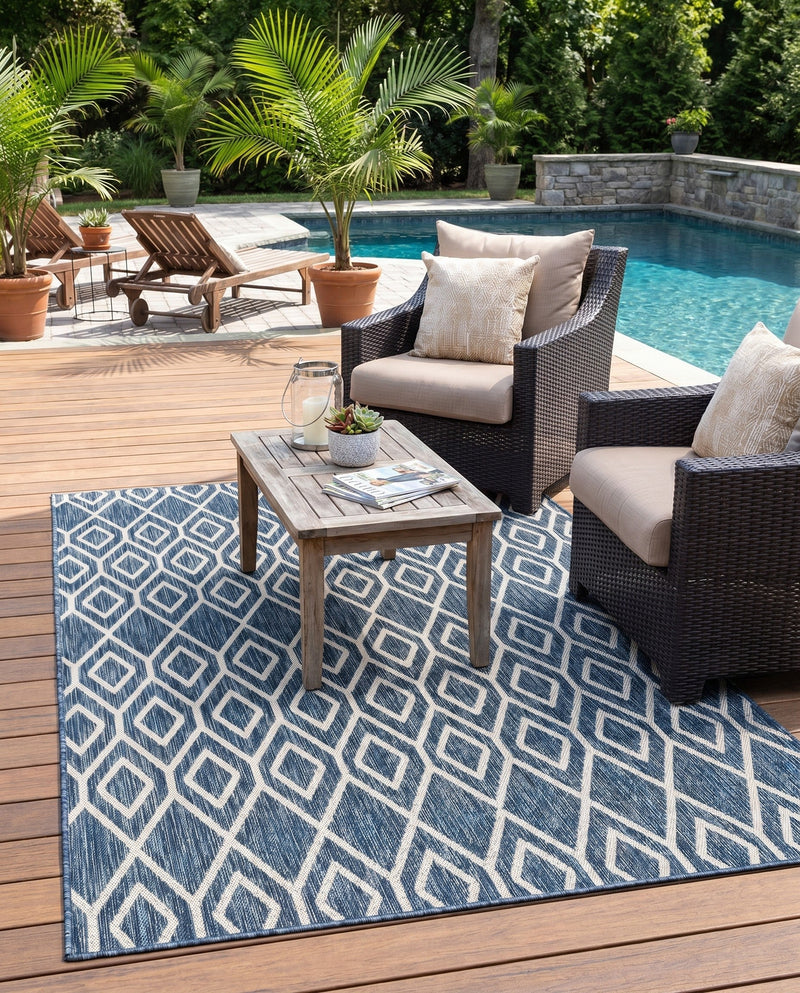 Urban Oasis Rugs Collection Area Rug -  Boulevard (Blue) Rectangle Blue  lifestyle 5