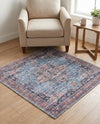 Zahara Oasis Collection Area Rug -  Casablanca Square Blue  lifestyle 50