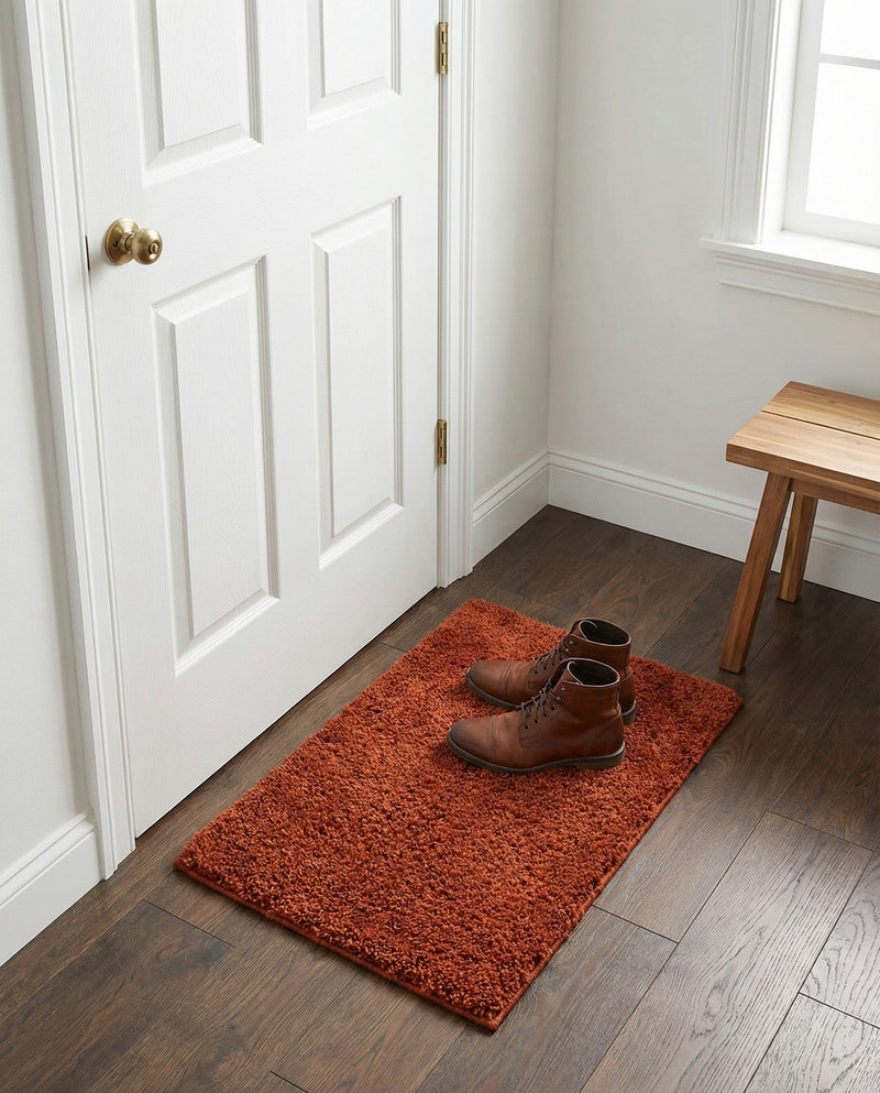 Plush Oasis Collection Area Rug - Serenity (Terracotta) Rectangle Terracotta  lifestyle 8