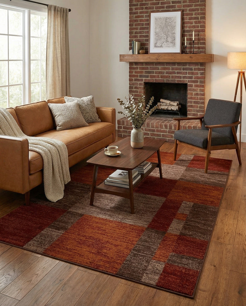 Autumn Meadow Collection Area Rug -  Sycamoreside (Multi) Rectangle Multi  lifestyle 20