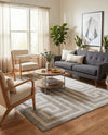 Aegean Labyrinth Collection Area Rug -  Mykonos Rectangle Gray  lifestyle 45