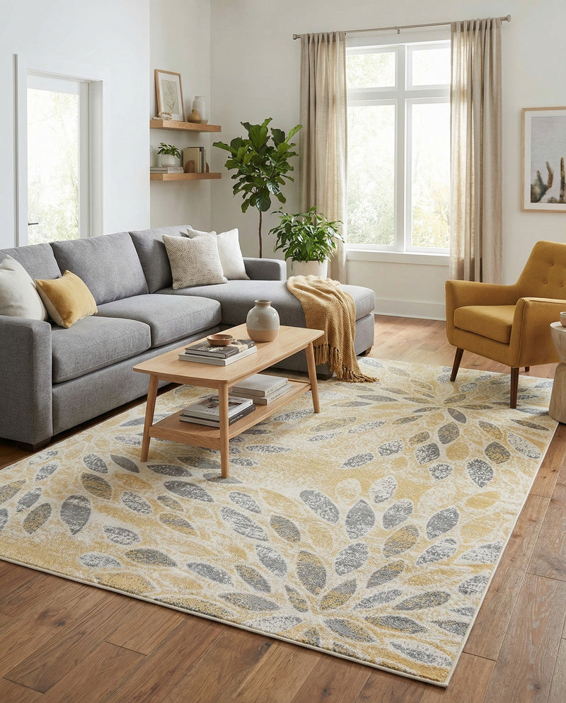Savannah Elegance Collection Area Rug -  Riverfront Rectangle Yellow  lifestyle 28