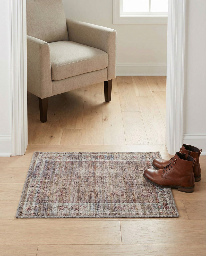 Vintage Memories Collection Area Rug -  Reverie Rectangle Rust Red and Brown  lifestyle 11