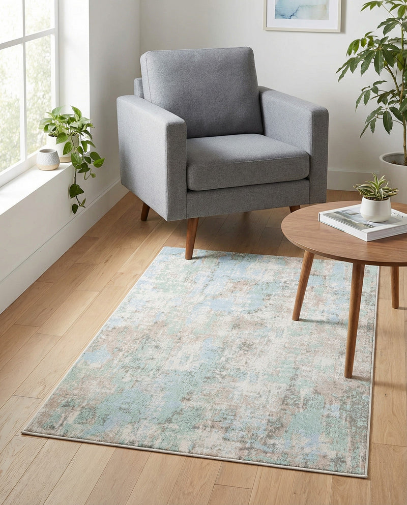 Lagoon Oasis Collection Area Rug -  Seagrass Rectangle Teal  lifestyle 41