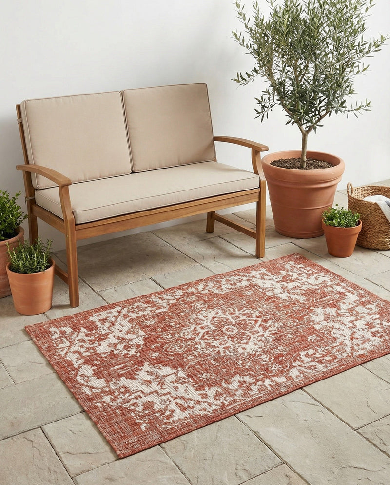 Urban Oasis Rugs Collection Area Rug -  Penthouse (Rust Red) Rectangle Rust Red  lifestyle 29
