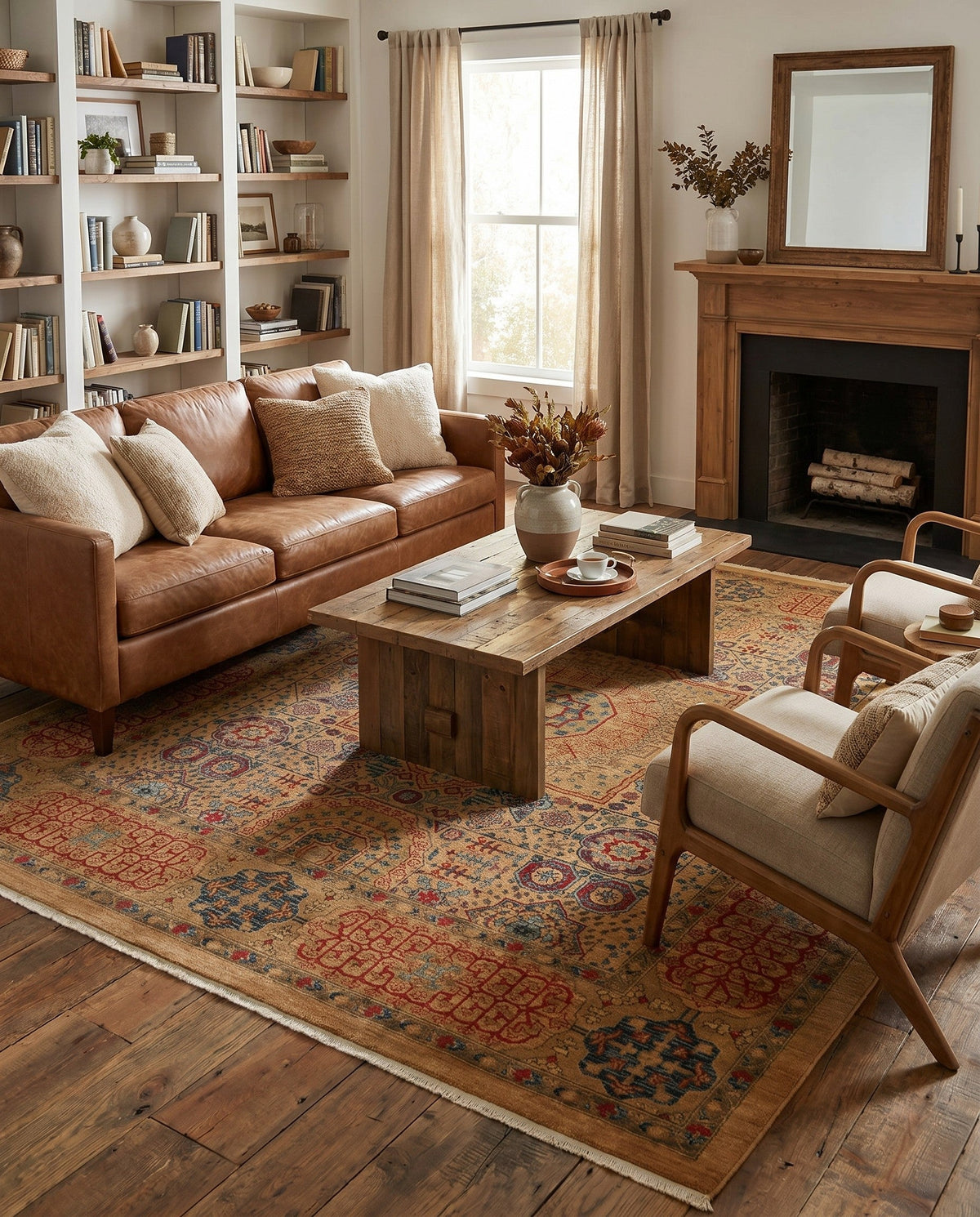 Ottoman Elegance Collection Area Rug -  Ephesus Rectangle Beige  lifestyle 63